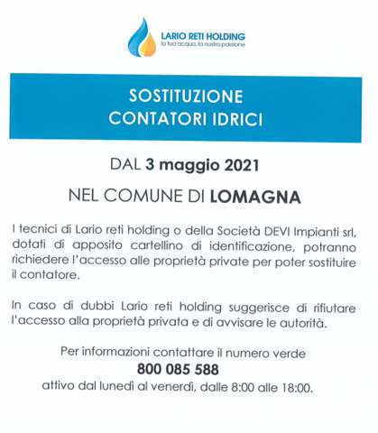 Sostituzione contatori idrici